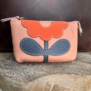 Flower Coin Purse Wallet Genuine Leather Wallet NEW FAST SHIP